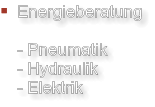 Energieberatung  - Pneumatik - Hydraulik - Elektrik